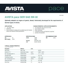 Avista Pace GER 5W-30 4L
