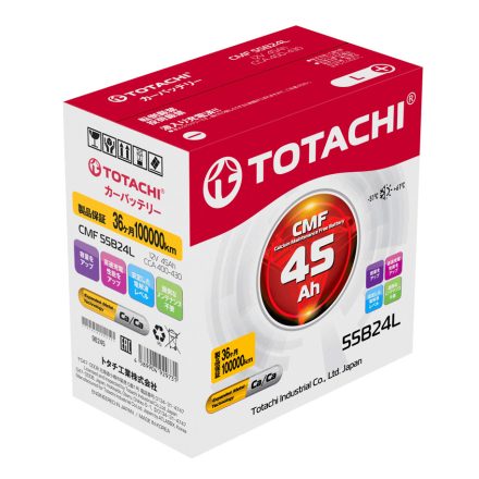 Totachi CMF55B24L akkumulátor 12V 45Ah 430A Japán Jobb+