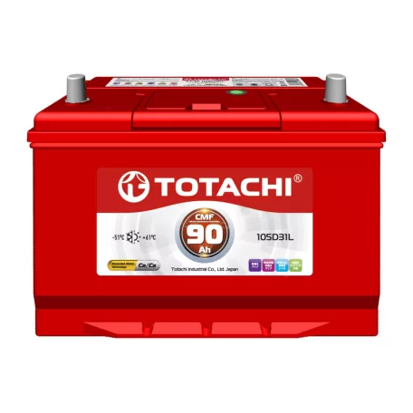 Totachi CMF105D31L akkumulátor 12V 90Ah 740A Japán Jobb+