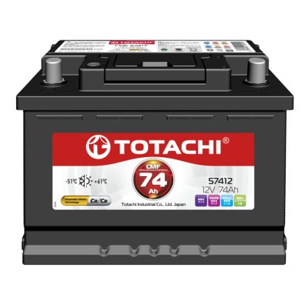 Totachi CMF57412 akkumulátor 12V 74Ah 680A Európai Jobb+