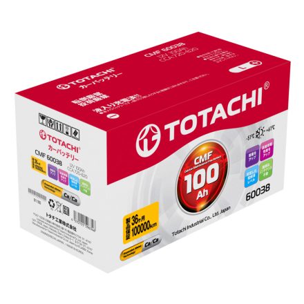 Totachi CMF60038 akkumulátor 12V 100Ah 820A Európai Jobb+