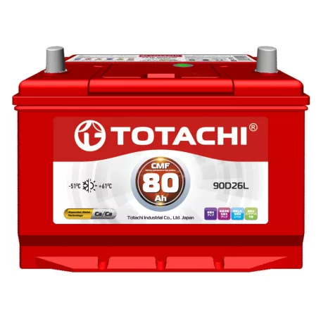 Totachi CMF90D26FL akkumulátor 12V 80Ah 700A Japán Jobb+