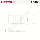 Totachi TA-1343 levegőszűrő