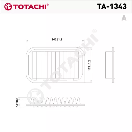 Totachi TA-1343 levegőszűrő
