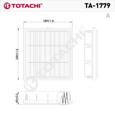 Totachi TA-1779 levegőszűrő