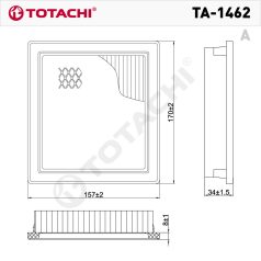 Totachi TA-1462 levegőszűrő