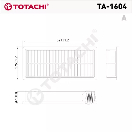 Totachi TA-1604 levegőszűrő