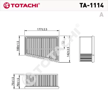 Totachi TA-1114 levegőszűrő