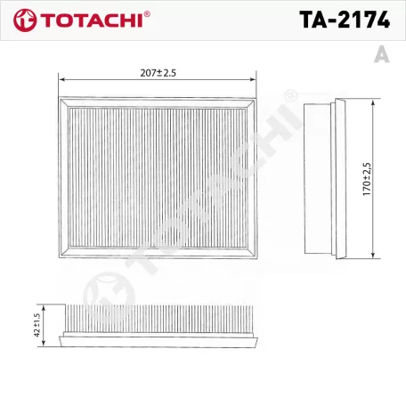 Totachi TA-2174 levegőszűrő