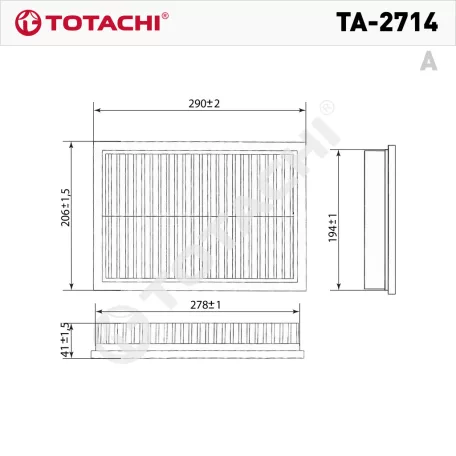 Totachi TA-2714 levegőszűrő