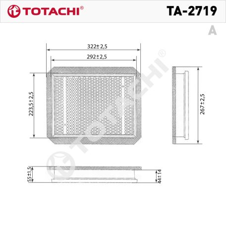 Totachi TA-2719 levegőszűrő