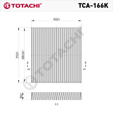 Totachi TCA-166K pollenszűrő
