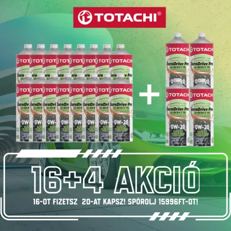 TOTACHI Eurodrive Pro Long Life 0W-20 1L – 16+4 ajándék csomag (20×1L)